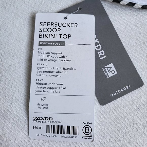 NWT Athleta Underwire Scoop Bikini Top, 32D/DD (34C, 32E) - Picture 6 of 7